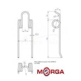5 vnt - Claas preso surinkimo pirštai, dažyti milteliniu būdu MORGA - 927298M