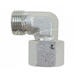 5 vnt - Jungtis - hidraulinė jungtis - alkūnė 90 veržlė K AB M18x1.5 - M18x1.5 12L/12L - HS327
