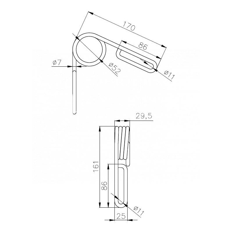 5 vnt - SĖJAMOJI SPYRUOKLĖ FAMAROL S074 3074140076 30741403001 307414007 - 8243074140076