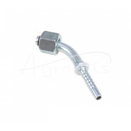 5 vnt - Užlenktas metrinis kampinis sriegiklis su gofruotu galu, vidinis sriegis DKOL 45° DN06 08L M14x1.5 Premium HYDRAL - DKO