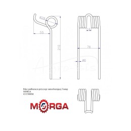 5 vnt - Paėmimo dantis Taarup savikrovėms priekaboms, dažytas milteliniu būdu MORGA - 63153000M