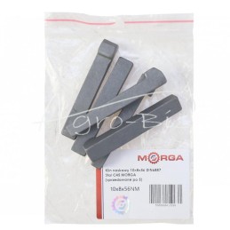 5 vnt - Nosies pleištas 10x8x56 DIN6887 plienas C45 MORGA - 10x8x56NM