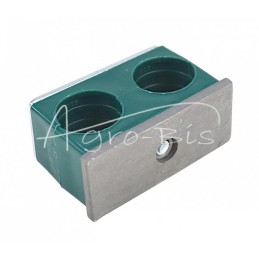 5 vnt - Dvigubas polipropileno laikiklis vamzdžiams ir kabeliams Ø 25 mm, komplektuojamas su šešiakampiais varžtais - RBP2X25MM