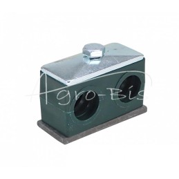 5 vnt - Dvigubas polipropileno laikiklis vamzdžiams ir kabeliams Ø 20 mm, komplektuojamas su šešiakampiais varžtais - RBP2X20MM