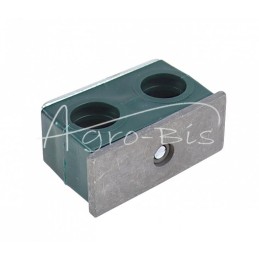 5 vnt - Dvigubas polipropileno laikiklis vamzdžiams ir kabeliams Ø 20 mm, komplektuojamas su šešiakampiais varžtais - RBP2X20MM