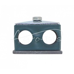 5 vnt - Dvigubas polipropileno laikiklis vamzdžiams ir kabeliams Ø 22 mm, komplektuojamas su šešiakampiais varžtais - RBP2X22MM