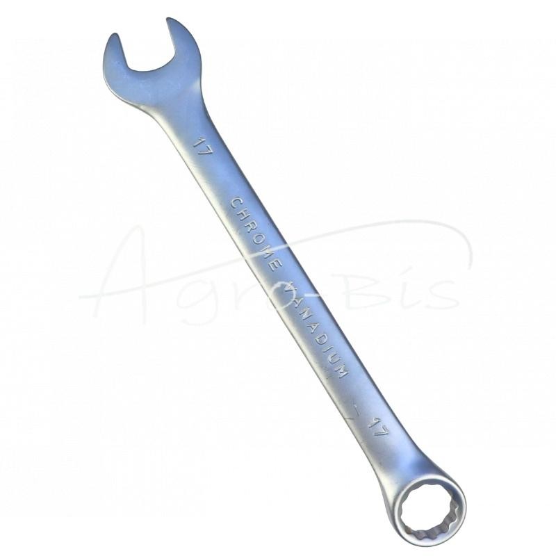 5 vnt - 17 mm CR-V atlasinis atviro galo raktas - KPO-17