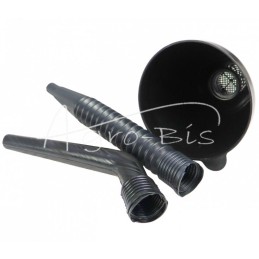 5 vnt - Trijų dalių plastikinis kuro piltuvėlis su lanksčiu ir kampuotu antgaliu. Poliruokite. - LP3CP