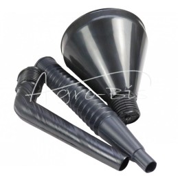 5 vnt - Trijų dalių plastikinis kuro piltuvėlis su lanksčiu ir kampuotu antgaliu. Poliruokite. - LP3CP