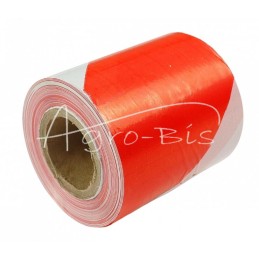 5 vnt - Įspėjamoji plastikinė tvoros juosta, balta ir raudona, 7 cm pločio, 100 m ilgio - TBC1