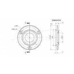 5 vnt - Guolių dangtis 1208 didelis su skyle plastikiniam mėšlo kratytuvui - 220803019/2