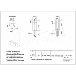 5 vnt - Universali šakė FI-6 su kaiščiu - HAN01791