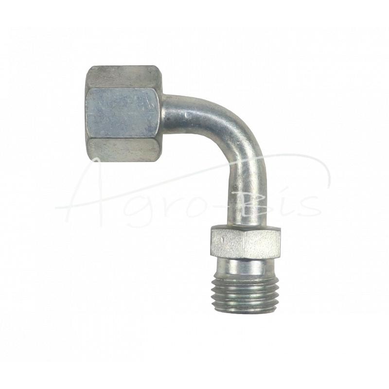 5 vnt - Hidraulinės jungties jungtis - lenkta AB M14x1.5 8L kūgio formos su O formos žiedu - HS374O