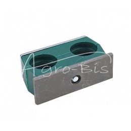 5 vnt - Dvigubas polipropileno laikiklis vamzdžiams ir kabeliams Ø 28 mm, komplektuojamas su šešiakampiais varžtais - RBP2X28MM