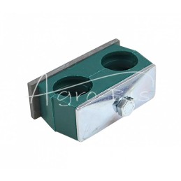 5 vnt - Dvigubas polipropileno laikiklis vamzdžiams ir kabeliams Ø 28 mm, komplektuojamas su šešiakampiais varžtais - RBP2X28MM