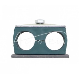 5 vnt - Dvigubas polipropileno laikiklis vamzdžiams ir kabeliams Ø 30 mm, komplektuojamas su šešiakampiais varžtais - RBP2X30MM