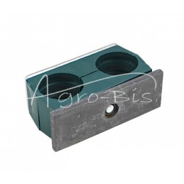 5 vnt - Dvigubas polipropileno laikiklis vamzdžiams ir kabeliams Ø 30 mm, komplektuojamas su šešiakampiais varžtais - RBP2X30MM