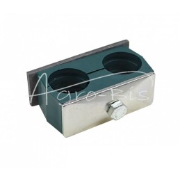 5 vnt - Dvigubas polipropileno laikiklis vamzdžiams ir kabeliams Ø 30 mm, komplektuojamas su šešiakampiais varžtais - RBP2X30MM