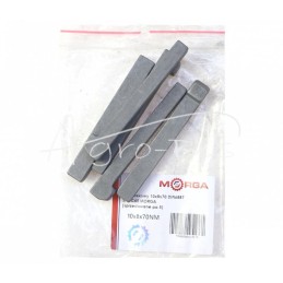 5 vnt - Nosies pleištas 10x8x70 DIN6887 plienas C45 MORGA - 10x8x70NM