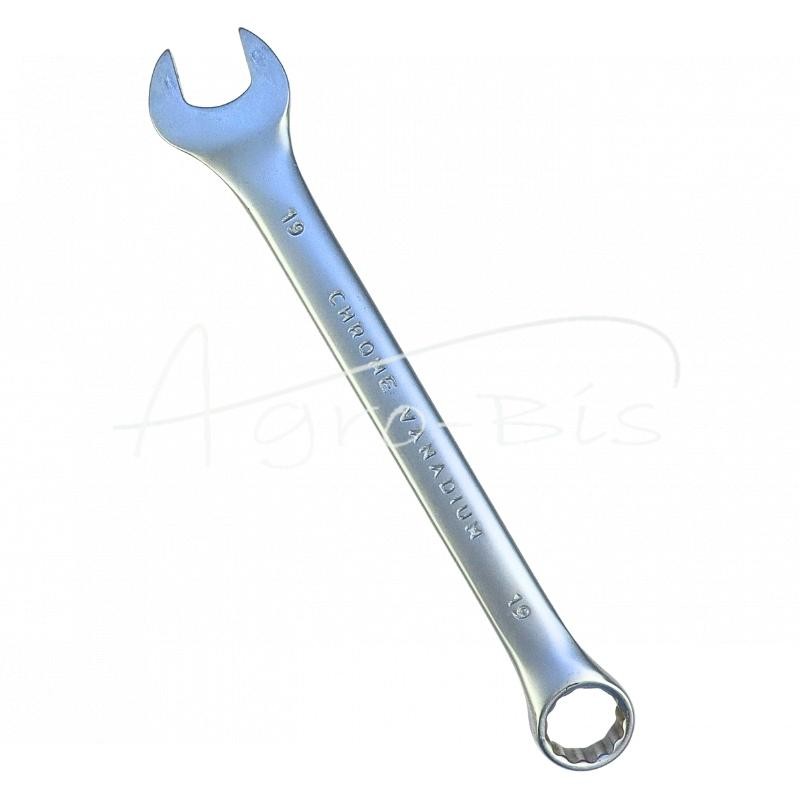 5 vnt - 19 mm CR-V atlasinis atviro galo raktas - 1267