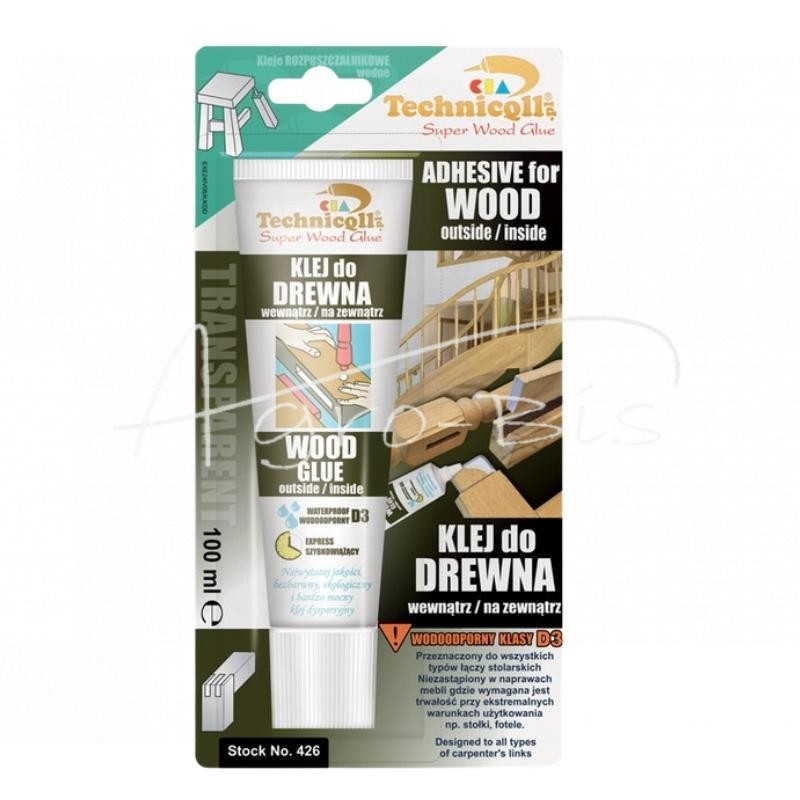 5 vnt - Vinilo dervos pagrindo medienos klijai 100 ml, atsparūs vandeniui R-426 Technicqll - R426