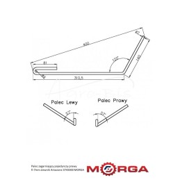 5 vnt - Viengubas dešininis akėtvirbas FI-7mm, skirtas Amazone 3743300 MORGA sėjamajai - 3743300M