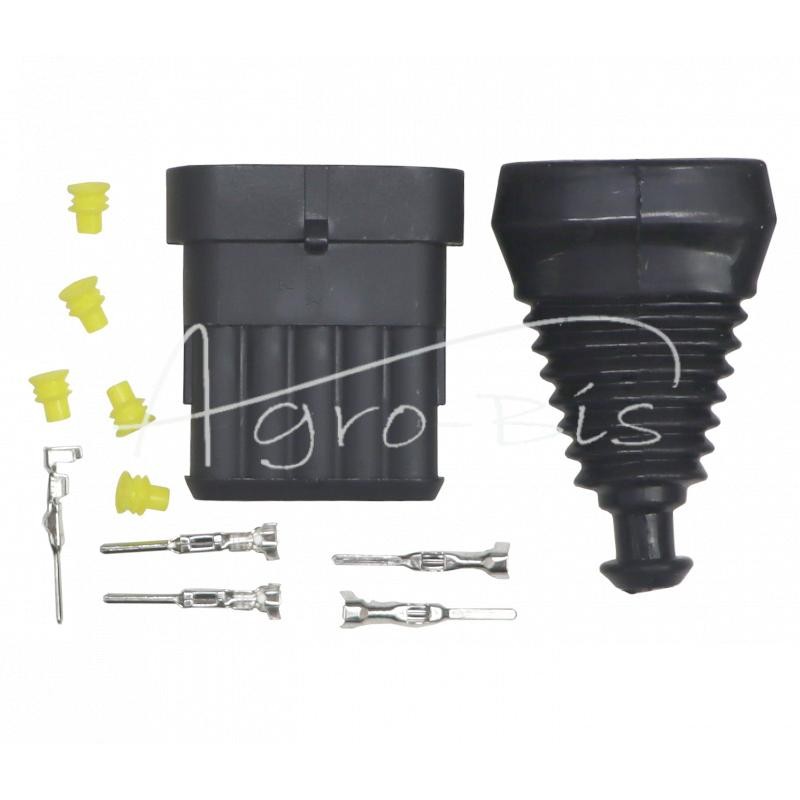 5 vnt - AMP superseal jungtis 5 dalių - Premium ELMOT hermetiškas lizdas - ZS5GPEL