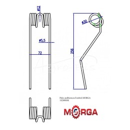 5 vnt - „Feraboli 1800001“ ėmiklis, dažytas milteliniu būdu MORGA - 1800001M
