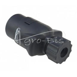 5 vnt - 7 kontaktų 12/24 V plastikinis nikeliuotas aukščiausios kokybės ELMOT elektros kištukas - WEZ7PEL