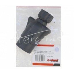 5 vnt - 7 kontaktų 12/24 V plastikinis nikeliuotas aukščiausios kokybės ELMOT elektros kištukas - WEZ7PEL