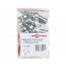 5 vnt - Ašinė stūmimo rutulinė jungtis DIN 71802, sriegis 2 x M6 MORGA , - 7180206P