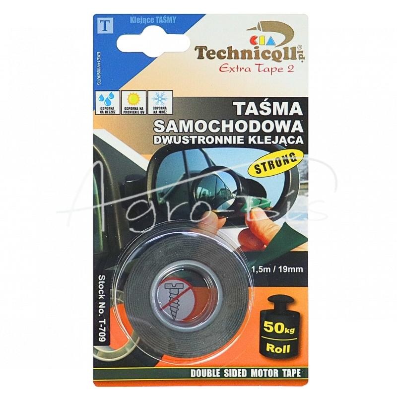 5 vnt - Dvipusė automobilių lipni juosta universali 1,5x19 mm T-709 Technicqll - T709