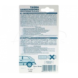 5 vnt - Dvipusė automobilių lipni juosta universali 1,5x19 mm T-709 Technicqll - T709