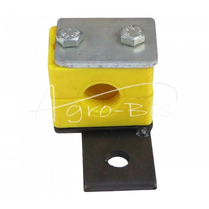 5 vnt - Vienas polipropileno laikiklis vamzdžiams ir kabeliams, 15 mm skersmens, komplektuojamas su šešiakampiais varžtais - HAN