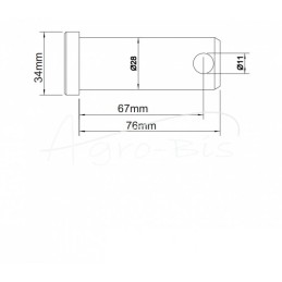 5 vnt - Jungo tvirtinimo kaištis 80453072 ZTS, Ursus C-385 cinkuotas - 83453044