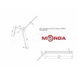 5 vnt - Tiesus kairysis sugriebimo pirštas, Famarol milteliniu būdu dažytas MORGA - 3074140110M