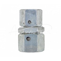 5 vnt - Jungtis - hidraulinė jungtis - tiesi vidinė AA M18x1.5 - M16x1.5 su 2 veržlėmis - KZAA10/08