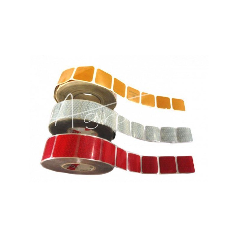 5 vnt - Šviesą atspindinti juosta ritinėlyje, 50 mm pločio, 50 m ilgio, balta - TKB