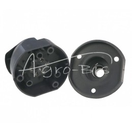 5 vnt - 7 polių plastikinis elektros lizdas su dangteliu, 12/24V, nikeliuoti kištukai, Premium ELMOT - G7OPEL