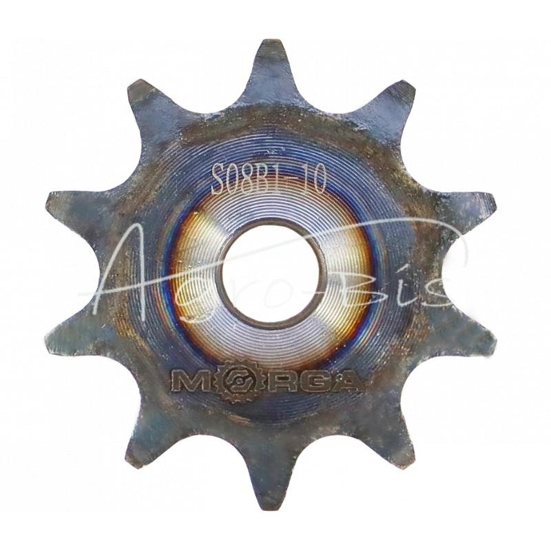 5 vnt - Grūdinto grandinės žvaigruočio su flanšu, stebulės 08B-1 Z-10 išorinis skersmuo 45,9 mm MORGA - S08B110M