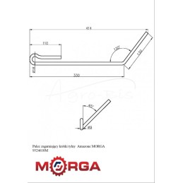 5 vnt - Trumpas galinis griebtuvo pirštas Amazone 952461, dažytas milteliniu būdu MORGA - 9524610M