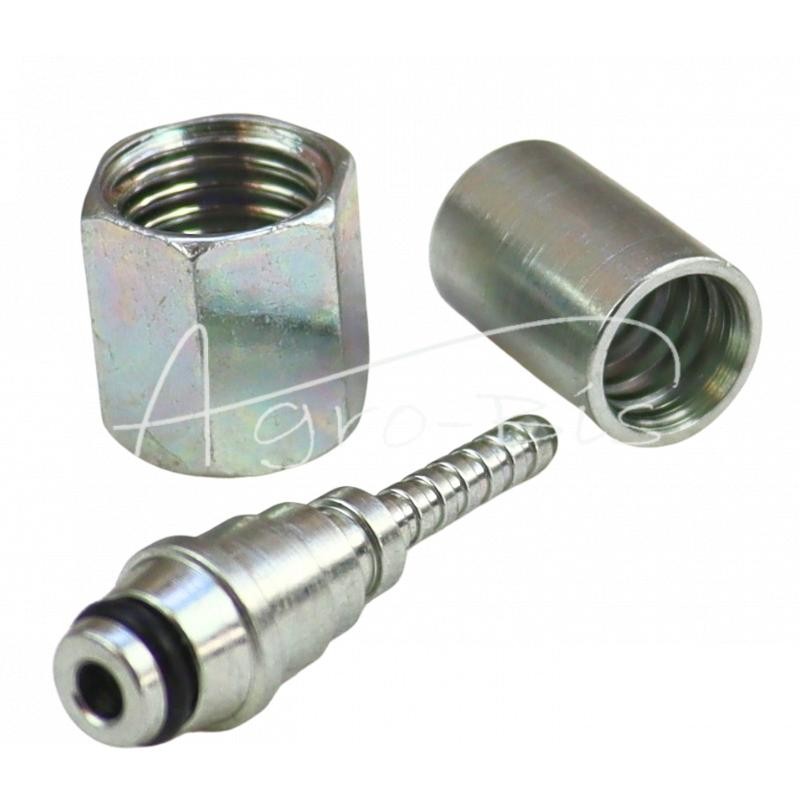 5 vnt - Termoplastinė žarnos antgalis DKOL 3.4 06 DN04 S31 S32 veržlė M12x1.5 PZL-Hidraulinės kabinos žarnos - 85/kpl