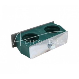 5 vnt - Dvigubas polipropileno laikiklis vamzdžiams ir kabeliams Ø 35 mm, komplektuojamas su šešiakampiais varžtais - RBP2X35MM