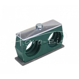 5 vnt - Dvigubas polipropileno laikiklis vamzdžiams ir kabeliams, 38 mm skersmens, komplektuojamas su šešiakampiais varžtais - R