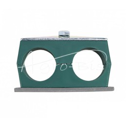 5 vnt - Dvigubas polipropileno laikiklis vamzdžiams ir kabeliams, 38 mm skersmens, komplektuojamas su šešiakampiais varžtais - R