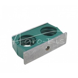 5 vnt - Dvigubas polipropileno laikiklis vamzdžiams ir kabeliams, 38 mm skersmens, komplektuojamas su šešiakampiais varžtais - R