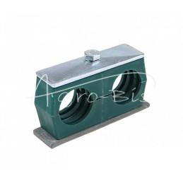 5 vnt - Dvigubas polipropileno laikiklis vamzdžiams ir kabeliams Ø 42 mm, komplektuojamas su šešiakampiais varžtais - RBP2X42MM