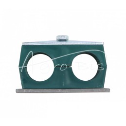 5 vnt - Dvigubas polipropileno laikiklis vamzdžiams ir kabeliams Ø 42 mm, komplektuojamas su šešiakampiais varžtais - RBP2X42MM