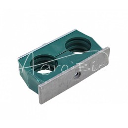 5 vnt - Dvigubas polipropileno laikiklis vamzdžiams ir kabeliams Ø 42 mm, komplektuojamas su šešiakampiais varžtais - RBP2X42MM