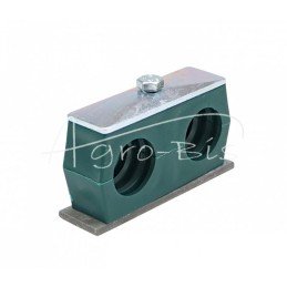 5 vnt - Dvigubas polipropileno laikiklis vamzdžiams ir kabeliams Ø 32 mm, komplektuojamas su šešiakampiais varžtais - RBP2X32MM